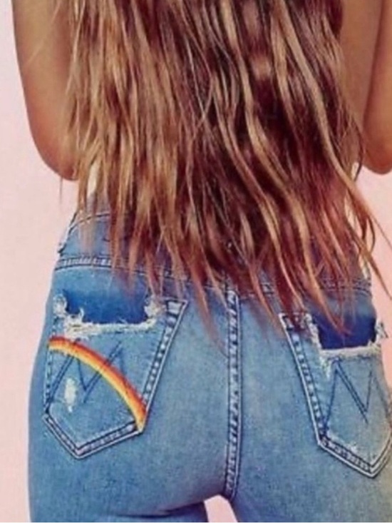 MOTHER Denim - Mother Looker Chew in Dancing the Hula wash